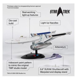 Réplique Star Trek Die Cast Entreprise Ncc-1701 (Echelle 1/350)
