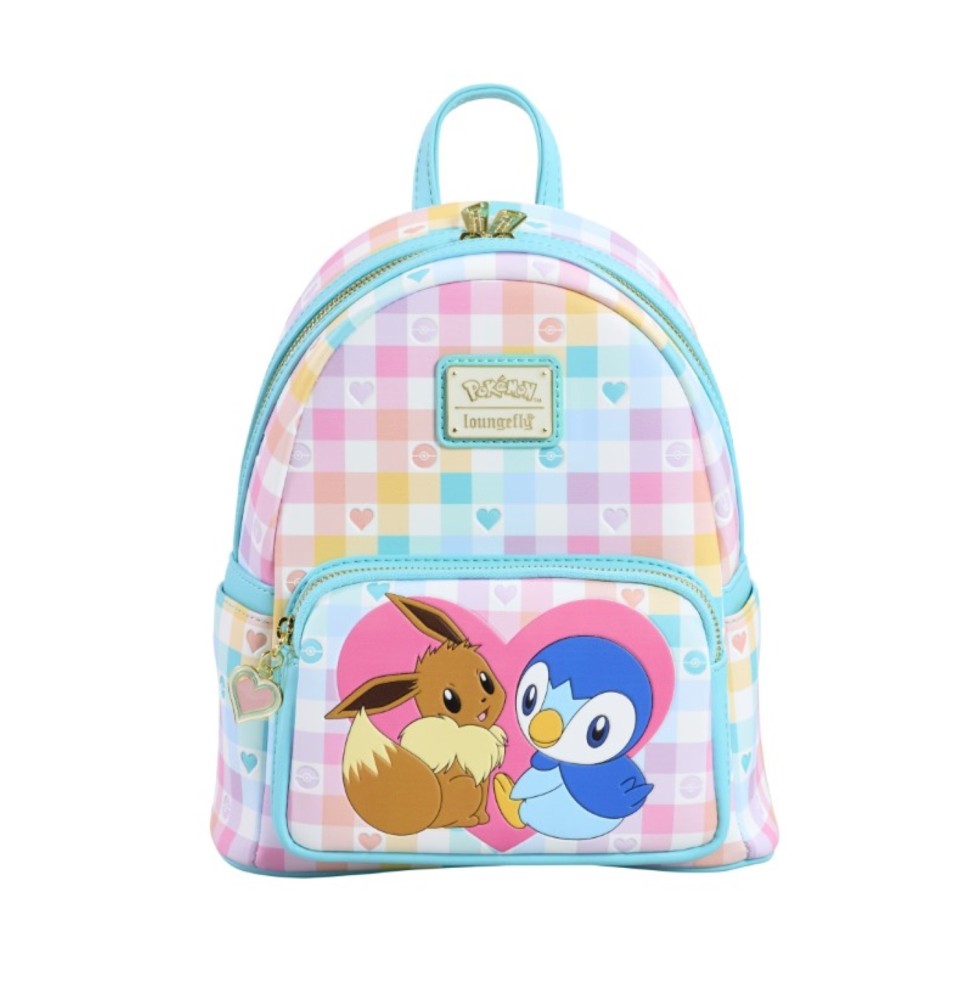 Mini sac à dos Loungefly Pokémon – Piplup & Évoli Friends