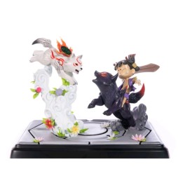Statue Okami – Chibiterasu vs Dark Chibiterasu & Possessed Kuni