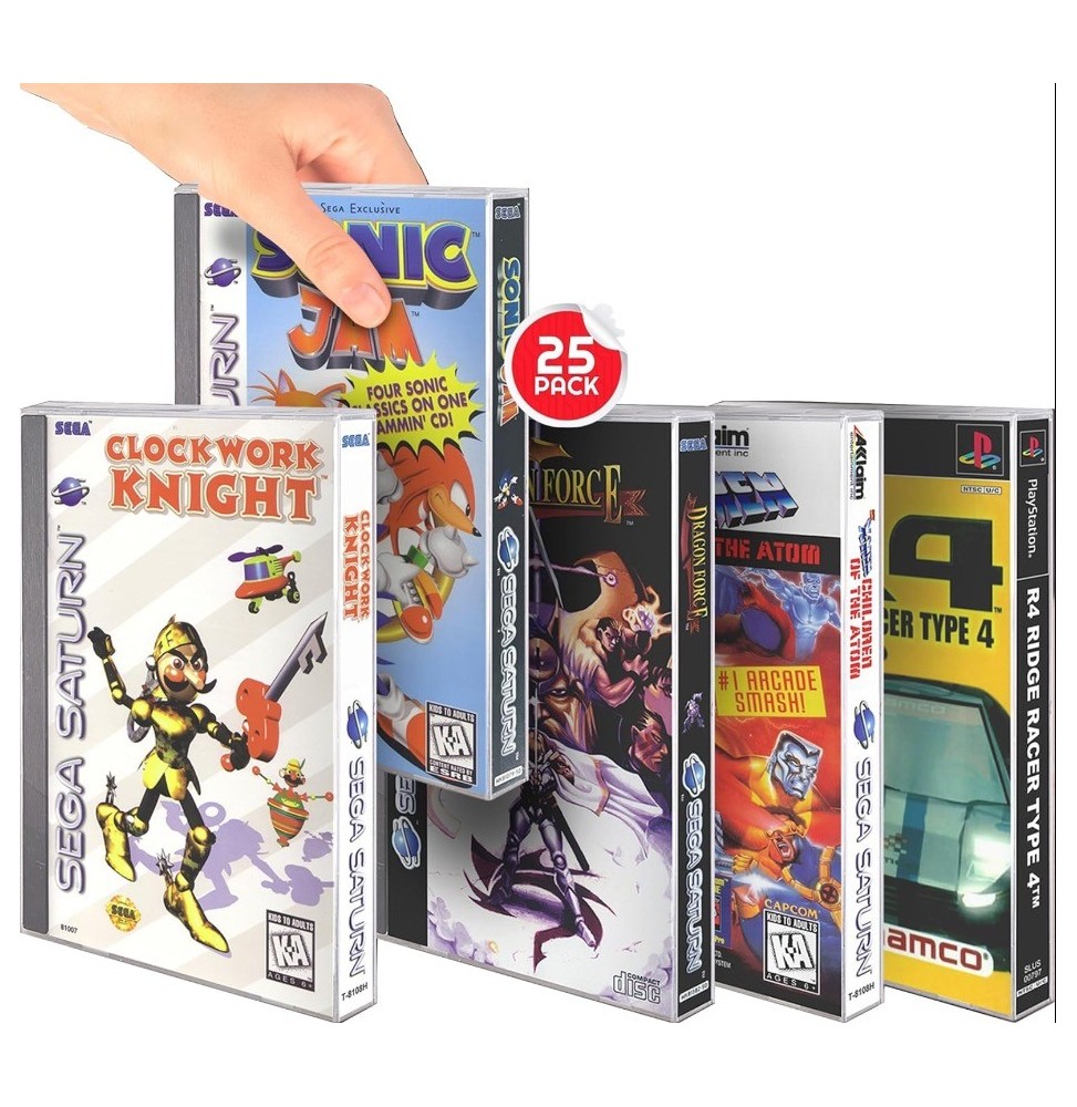 Étui de protection Evoretro – Sega Saturn Long Box (25 pcs)