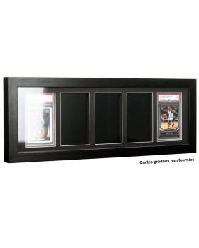 Cadre en bois Evoretro – 5 cartes gradées PSA
