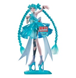 Figurine Hatsune Miku – Evolve Clearluxe Emerald Gem (Banpresto) 28 cm