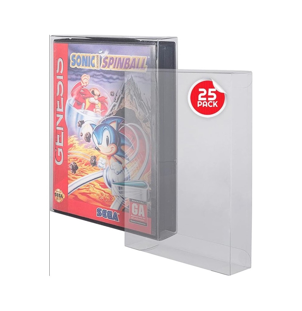 Pack de 25 protège-boîtes Evoretro – Sega Megadrive Box