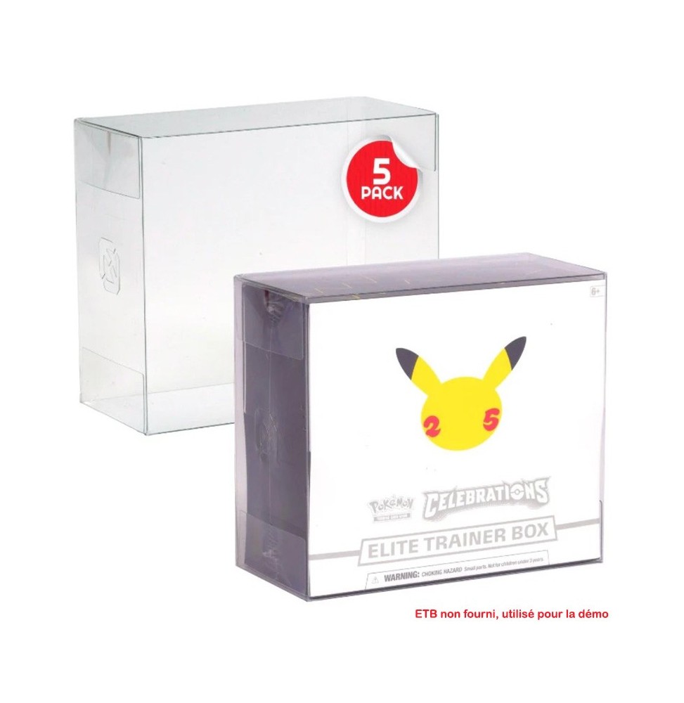 Pack de 5 étuis de protection souple Elite Box Pokémon (Evoretro)
