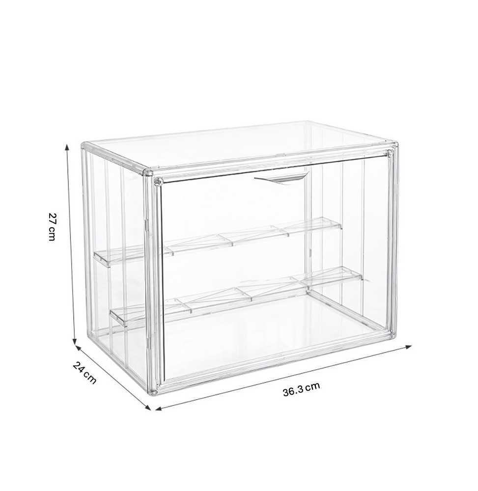 Mini vitrine acrylique Evoretro – superposable 36,3×24×27 cm