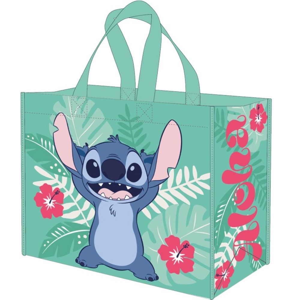 Sac cabas Disney – Stitch Aloha Flower (PP 45×40×20 cm)