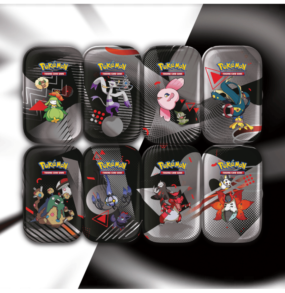 Mini Tin Pokémon Écarlate et Violet - Flamme Blanche & Foudre Noire (Modèle Aléatoire)