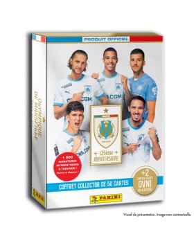 Coffret Panini Football - 125 Ans Olympique de Marseille (Boite de 50 Cartes + 2 Autographes)