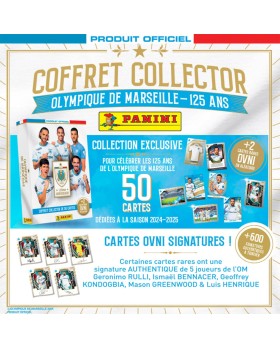 Coffret Panini Football - 125 Ans Olympique de Marseille (Boite de 50 Cartes + 2 Autographes)