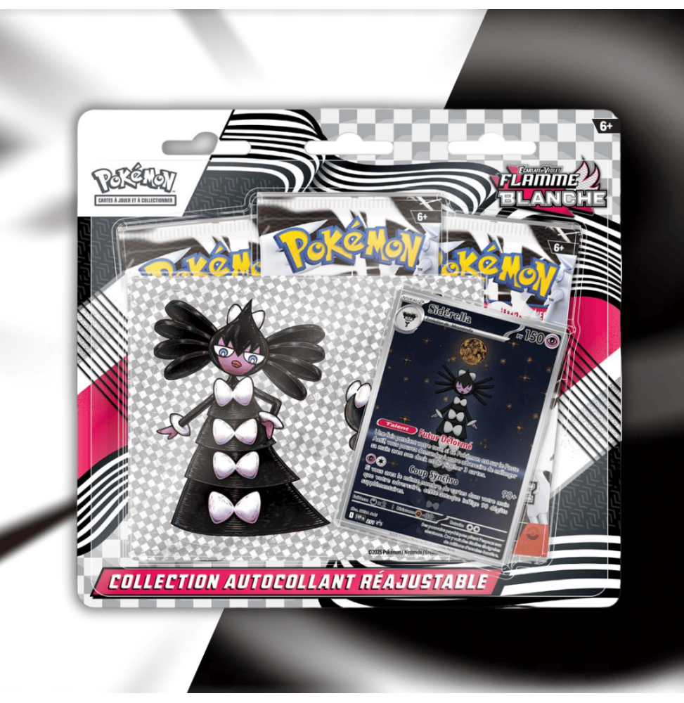 Pack Collection Autocollant Sidérella Pokémon Écarlate et Violet - Flamme Blanche (EV 10.5)
