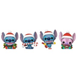Funko Pocket Pop ! Disney - Stitch Holiday Tree Box (Pack de 4)