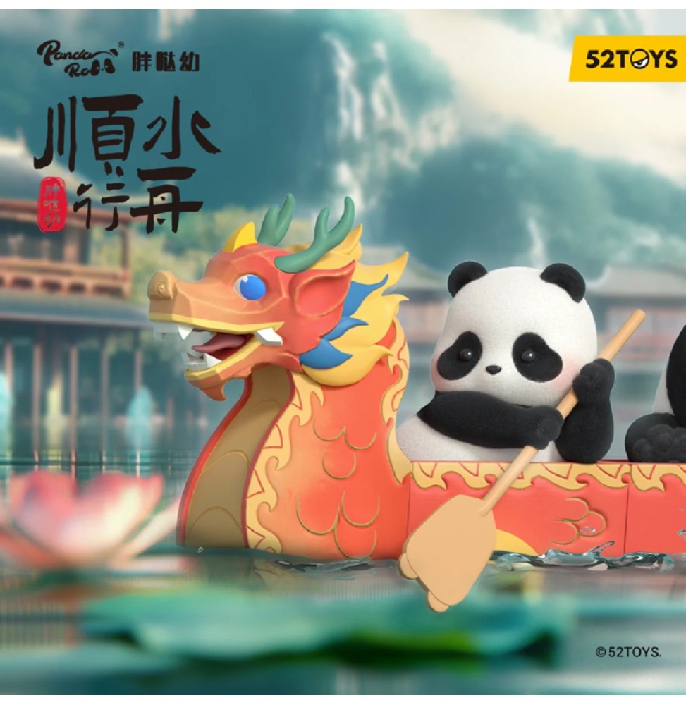 Display Mini Figurines Panda Roll - Dragon Boat Racing (4 Blind Box)
