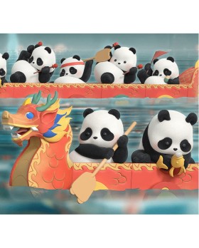 Display Mini Figurines Panda Roll - Dragon Boat Racing (4 Blind Box)