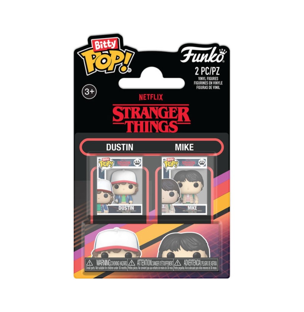 Funko Bitty Pop ! Stranger Things - Pack de 2 : Dustin Henderson & Mike Wheeler