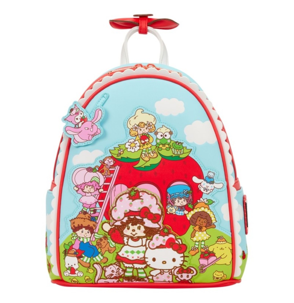 Hello Kitty Loungefly - Mini Sac à Dos : Sanrio x Strawberry Shortcake