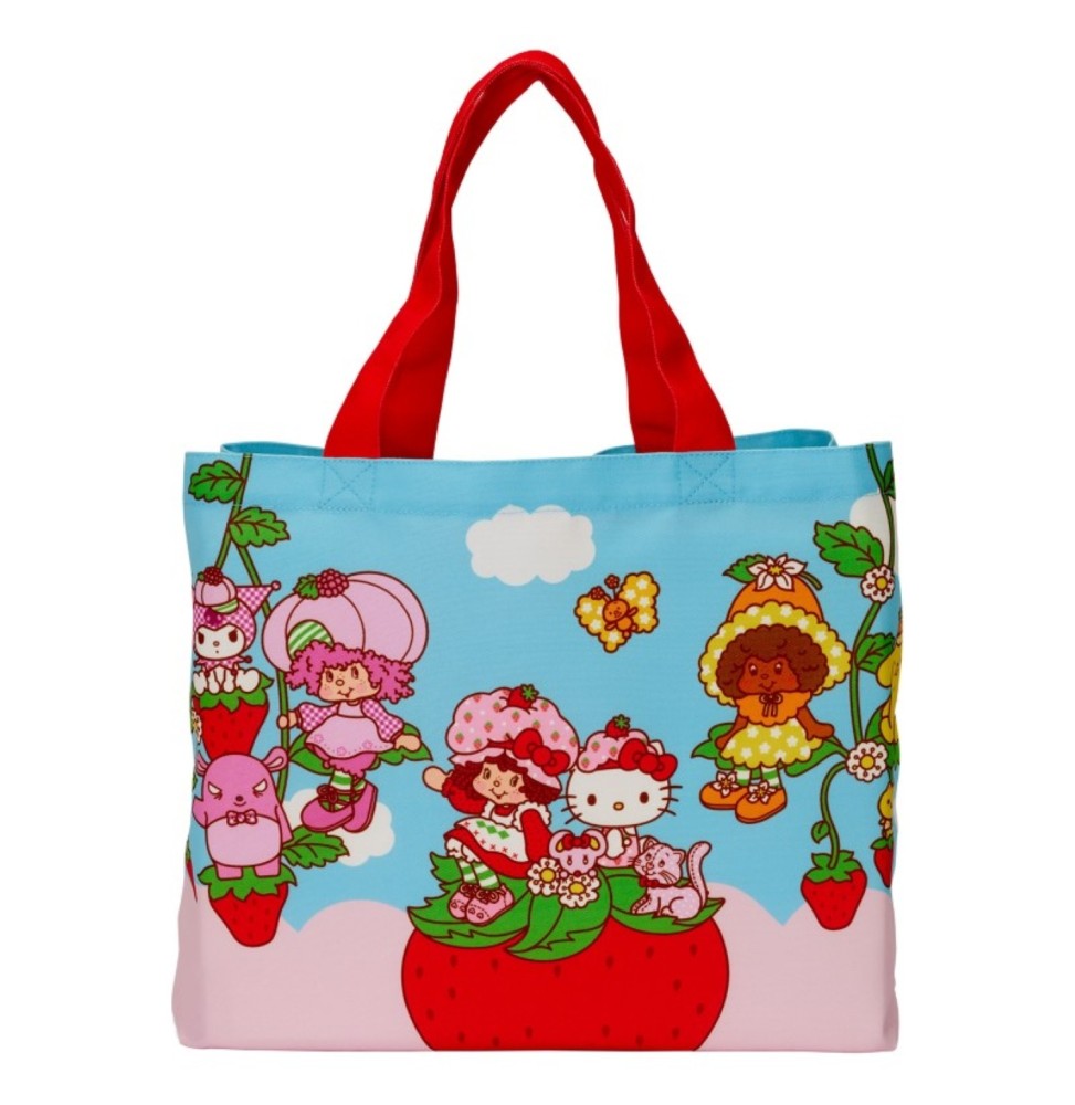 Hello Kitty Loungefly - Tote Bag Tissu : Sanrio x Strawberry Shortcake