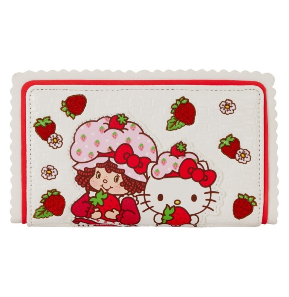 Hello Kitty Loungefly - Portefeuille : Sanrio x Strawberry Shortcake