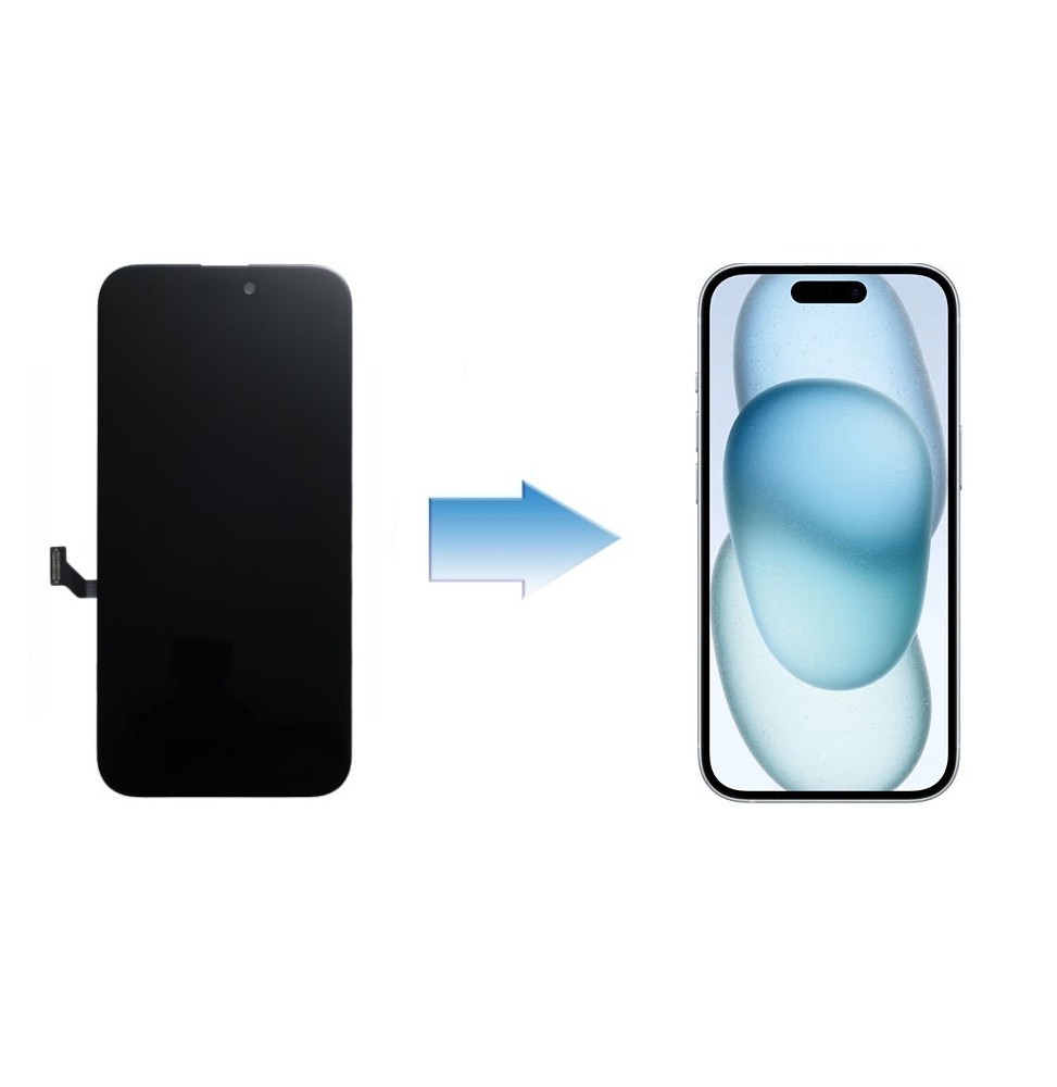 Changement Écran LCD + Tactile Officiel iPhone 15 reconditionner