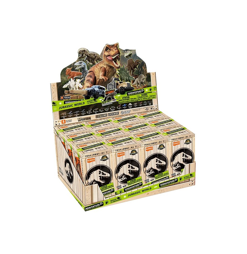 Display Mini-Maquettes Blokees Jurassic World - Terraventure TS01 (12 Blind Box)