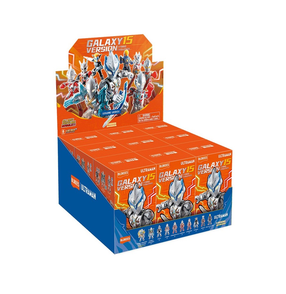 Display Mini-Maquettes Blokees Ultraman Galaxy Version 15 - Hybrid Evolution (9 Blind Box)