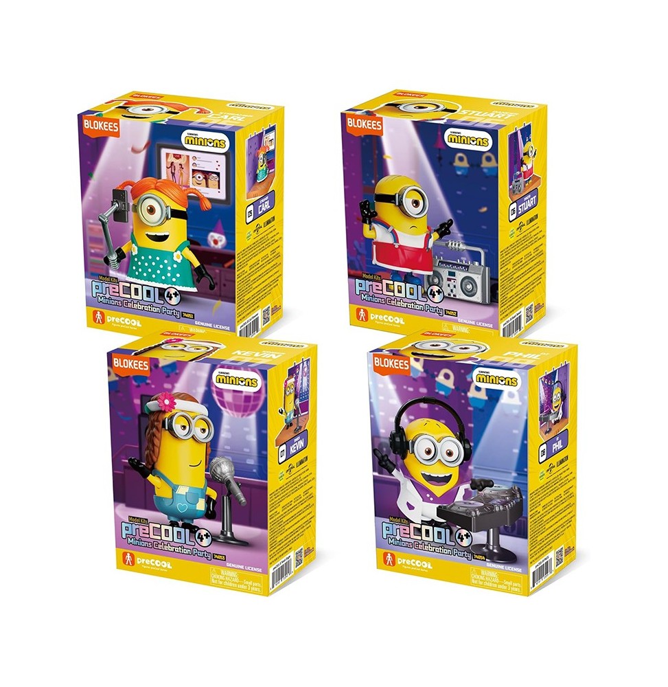 Display Mini-Maquettes Blokees Minions - Precool Celebration Party Series 2 (8 Blind Box)