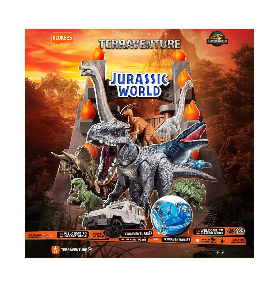 Display Mini-Maquettes Blokees Jurassic World - Terraventure TS02 (12 Blind Box)