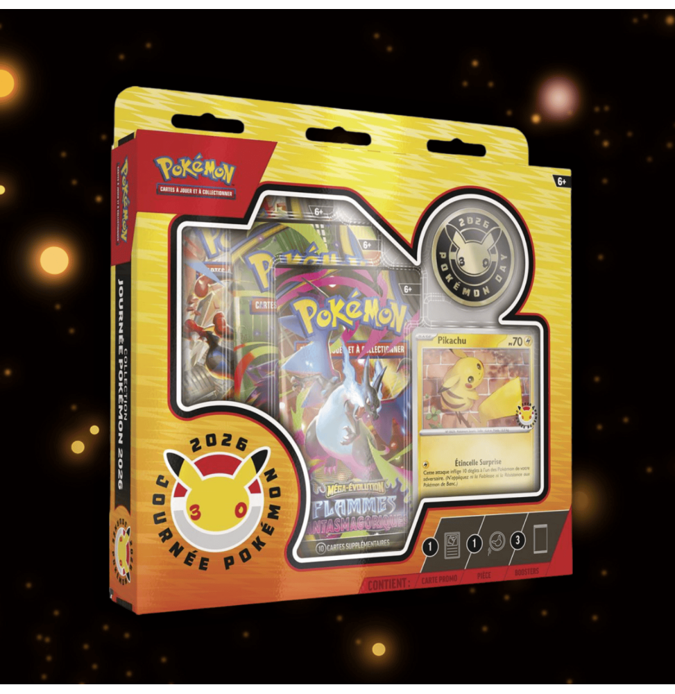 Coffret Pokémon Day 2026 (3 Boosters + 1 Carte Promo Exclusive)
