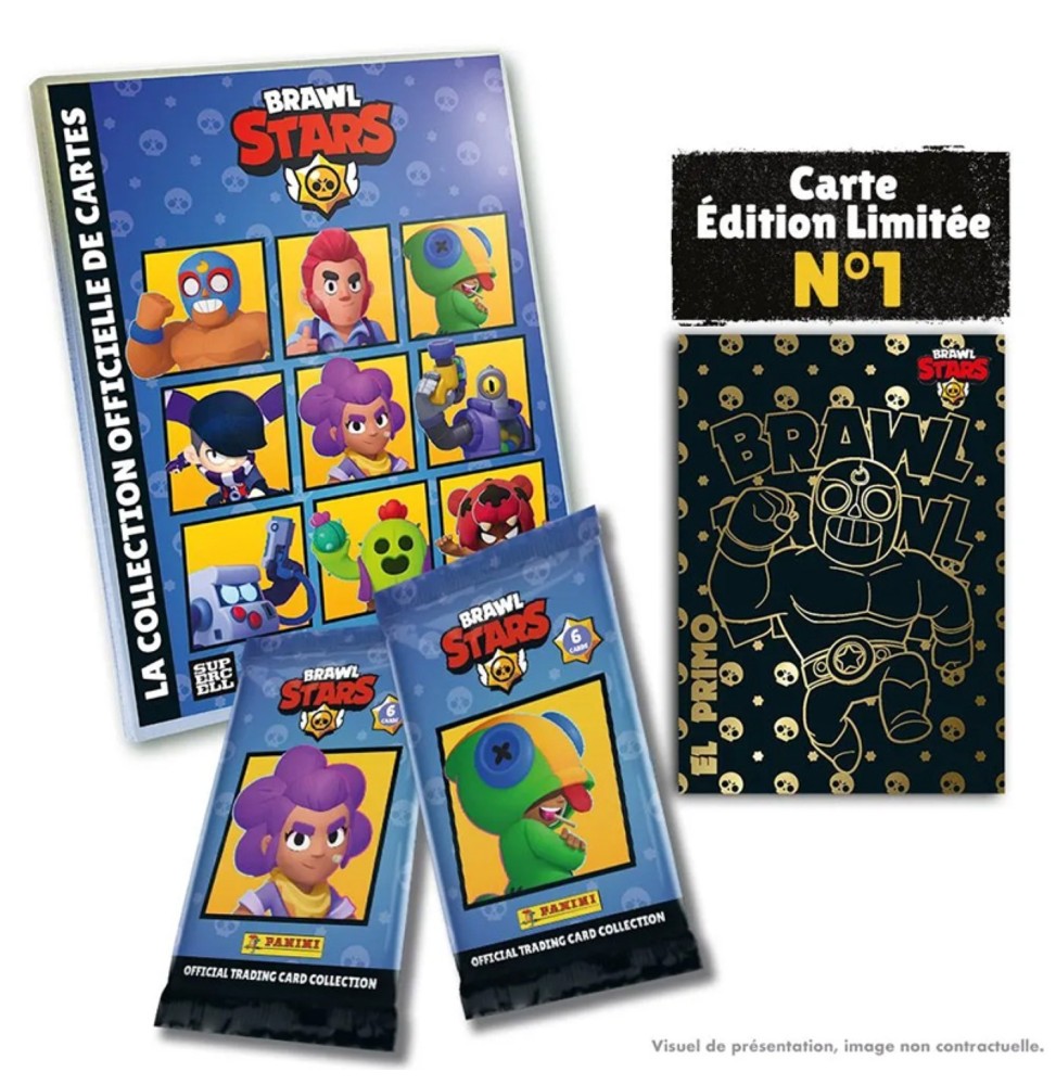 Starter Pack Cartes Panini Brawl Stars (1 Classeur + 2 Pochettes + 1 Carte Edition Limitee)