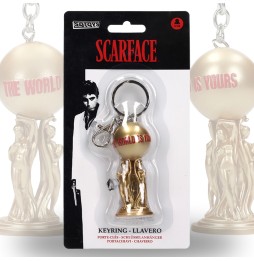 Porte Cle 3D Metal Scarface - The World Is Yours (7 cm)