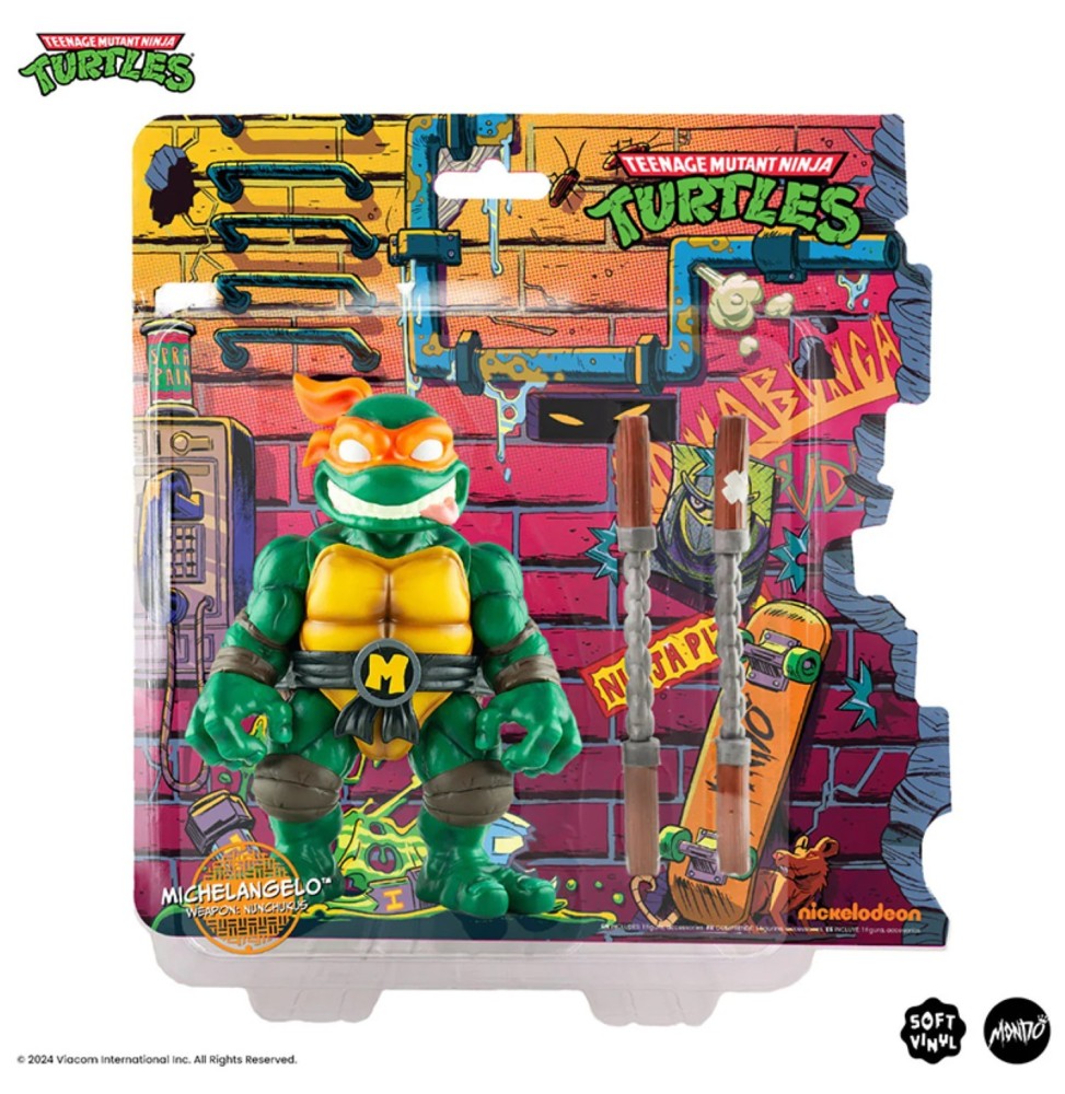 Figurine TMNT Teenage Mutant Ninja Turtles Mondo - Michelangelo (Soft Vinyl)