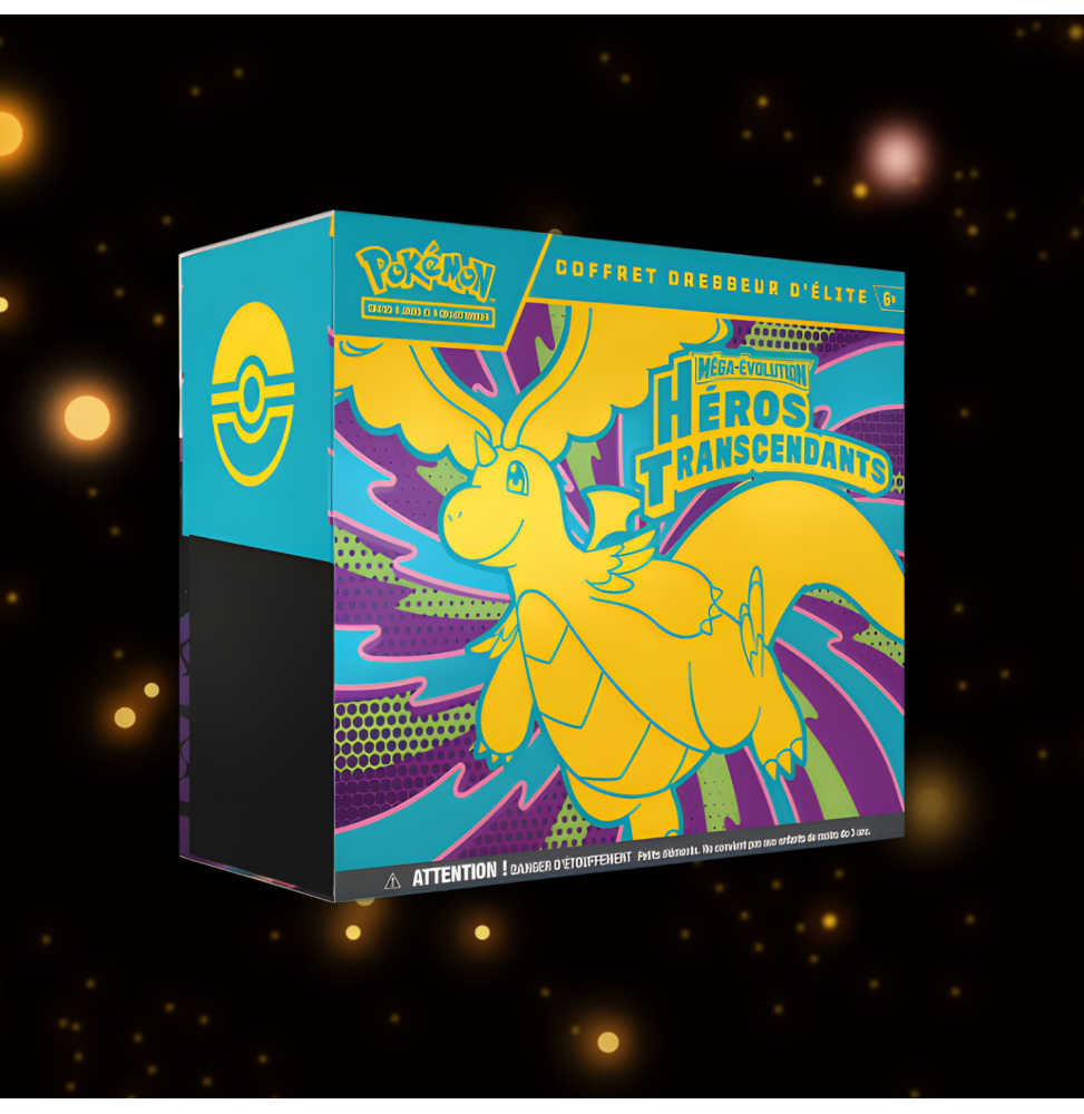 Coffret Dresseur d'Élite Pokémon Méga Évolution : Héros Transcendants - Méga-Dracolosse