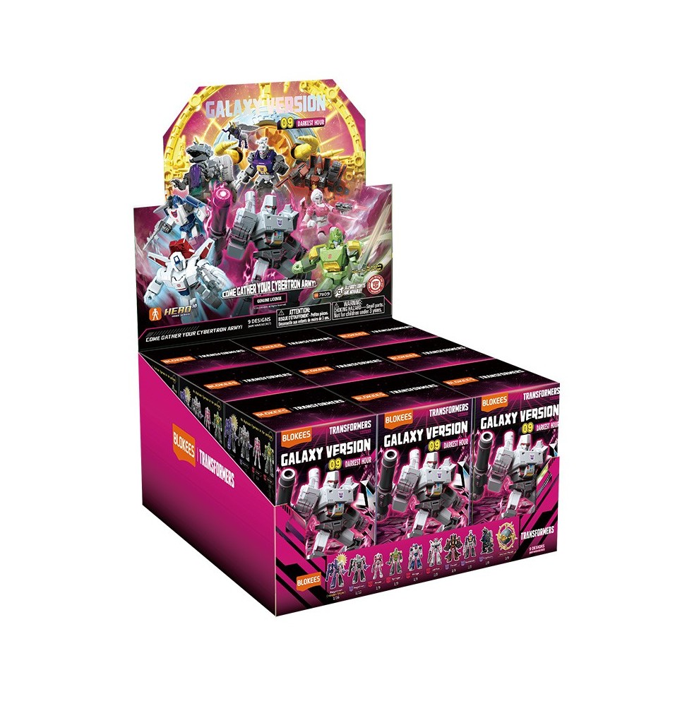 Display Mini-Maquettes Blokees Transformers Galaxy Version 09 - Dinobot Desertion (9 Blind Box)