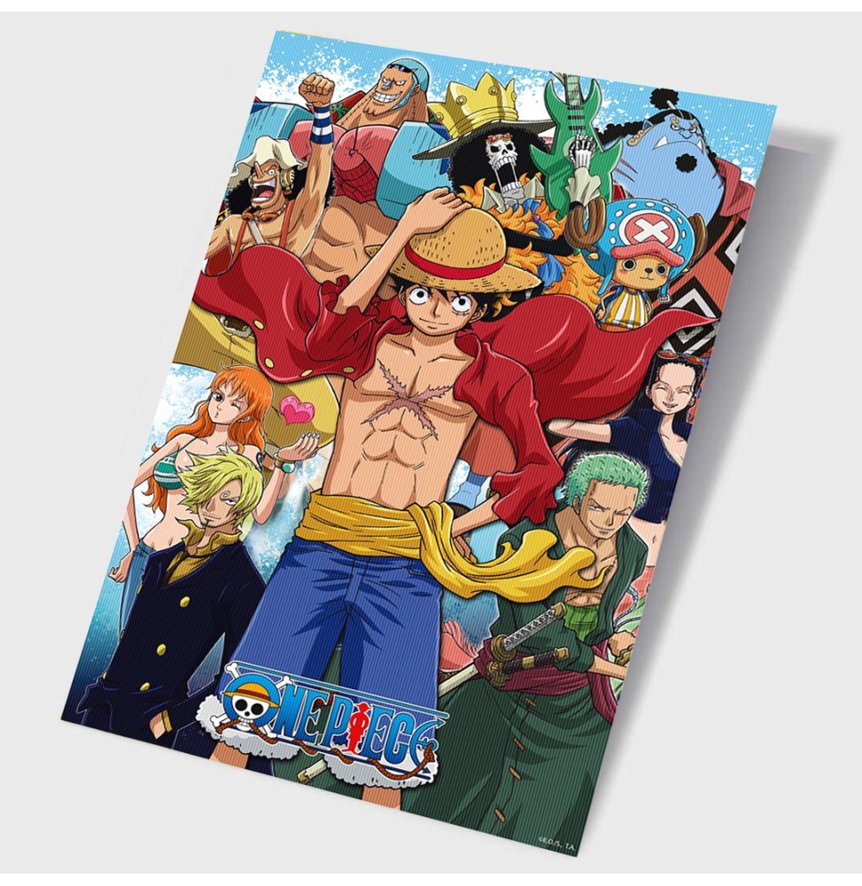 Poster 3D One Piece - Straw Hat Crew Fishman Island (38x58 cm)