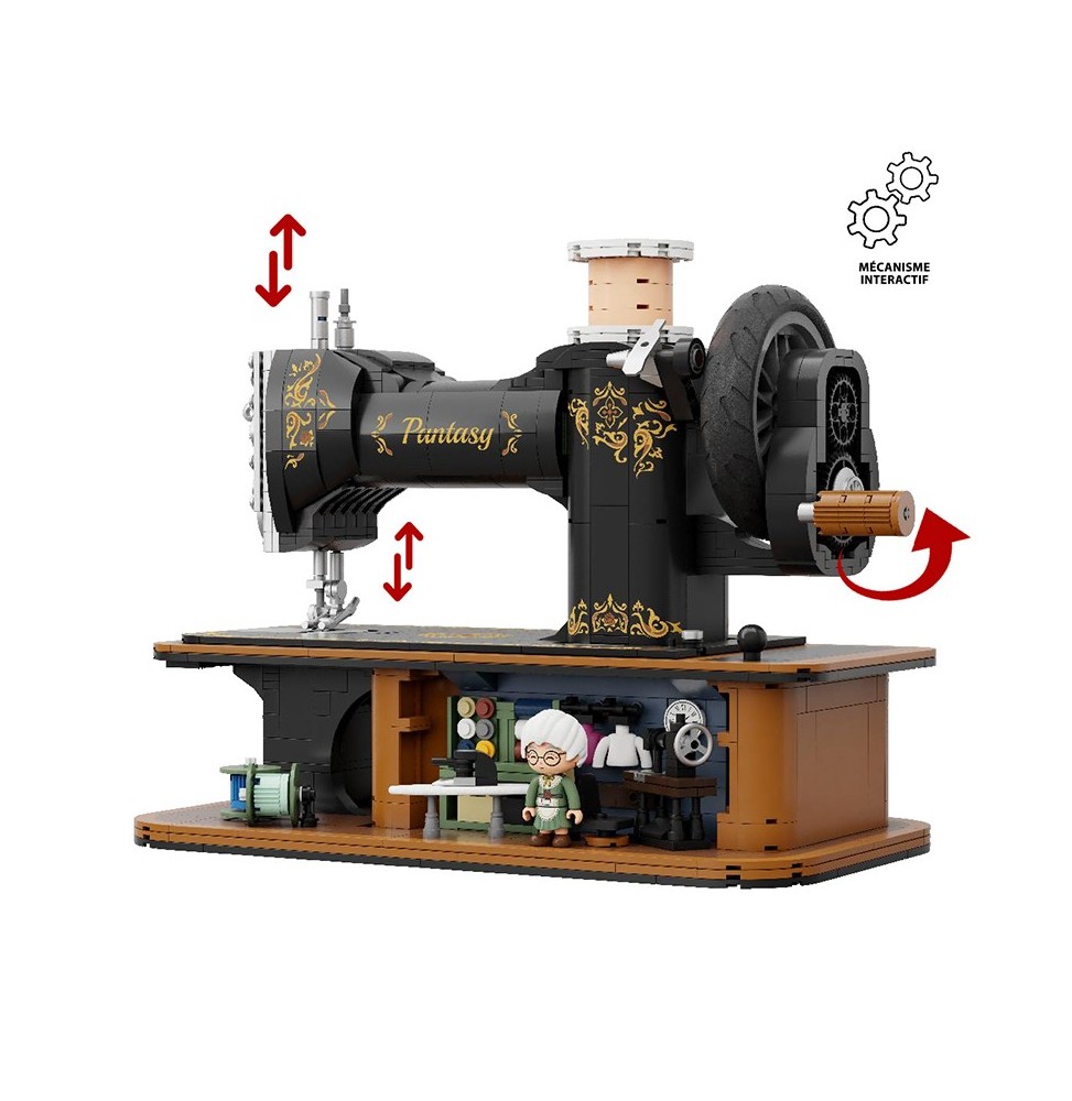Set de Construction Pantasy Retro Collection - Hand Crank Sewing Machine (31 cm)