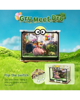 Mini Scène Puremind Minions - Gru Meet Dru