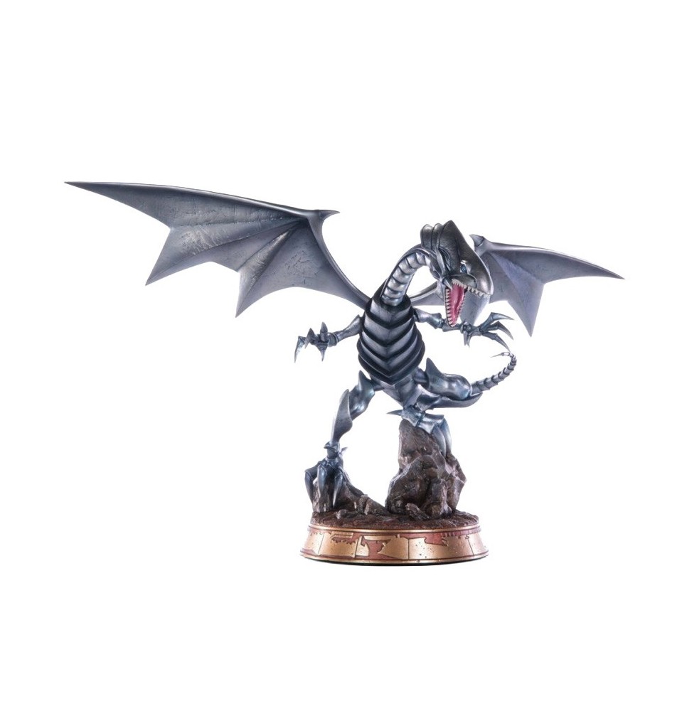 Figurine Dragon Blanc aux yeux bleus silver argenté