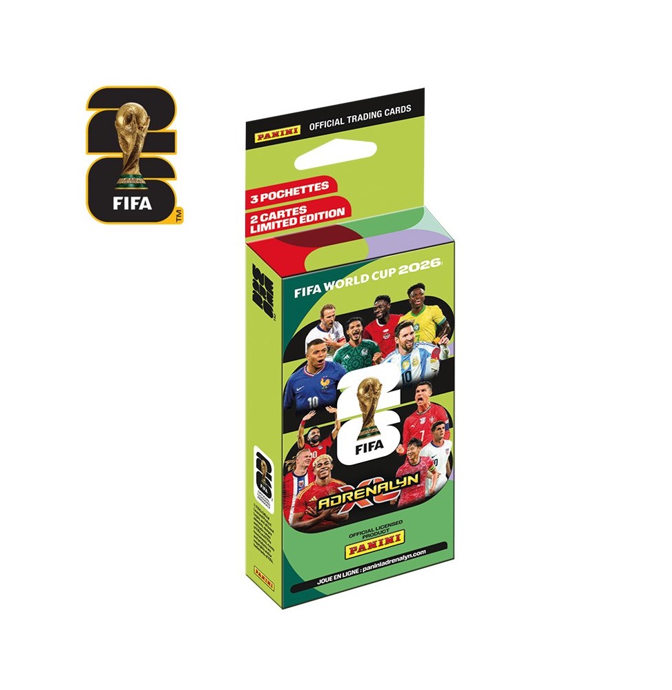 Blister Cartes Panini TCG Fifa World Cup (3 pochettes + 2 cartes édition limitée)