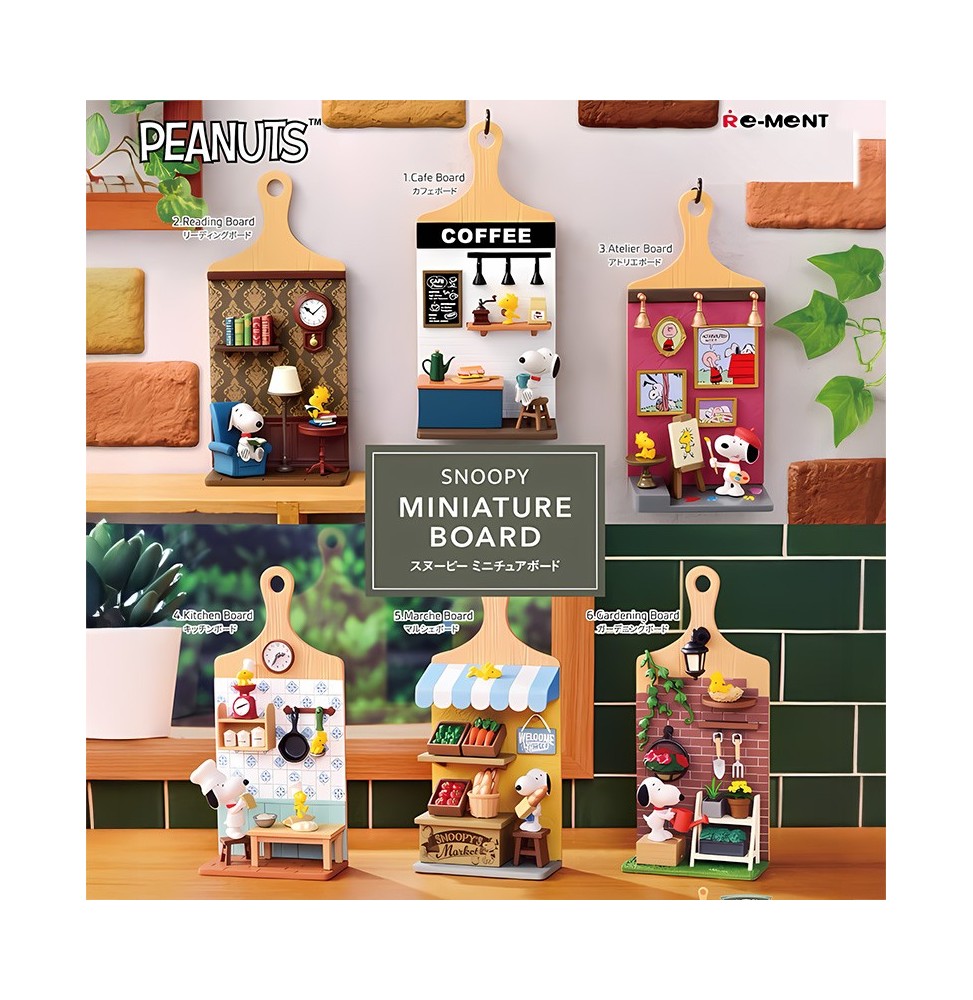 Display Re-Ment Snoopy - Miniature Board Collection (6 Blindbox)